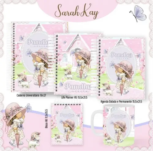 Combo de Capas Volta Ás Aulas Sarah Kay Png/ pdf