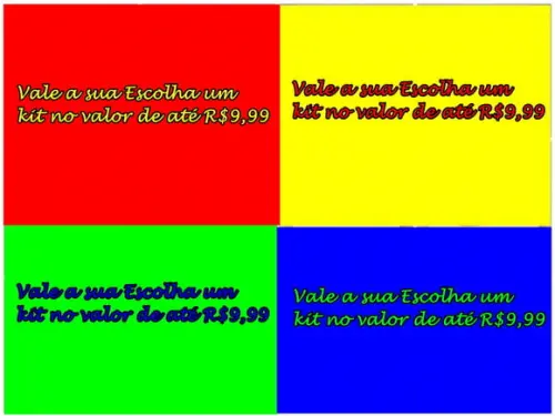 COMBO DE*** 4 KITS*** SILHOUETTE COM VALOR ATÉ R$ 9,99 CADA.