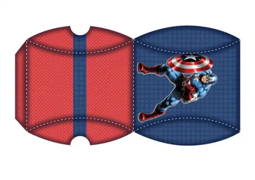 Kit Digital Arquivo Caixas Silhouette Capitão America