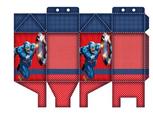 Kit Digital Arquivo Caixas Silhouette Capitão America