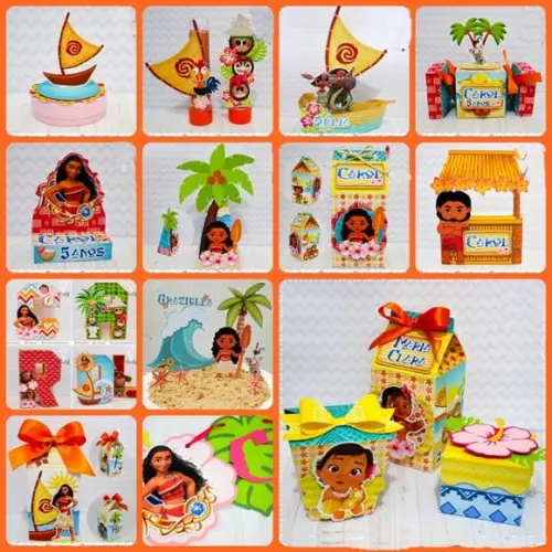 Kit Digital Arquivo Silhouette Festa Moana