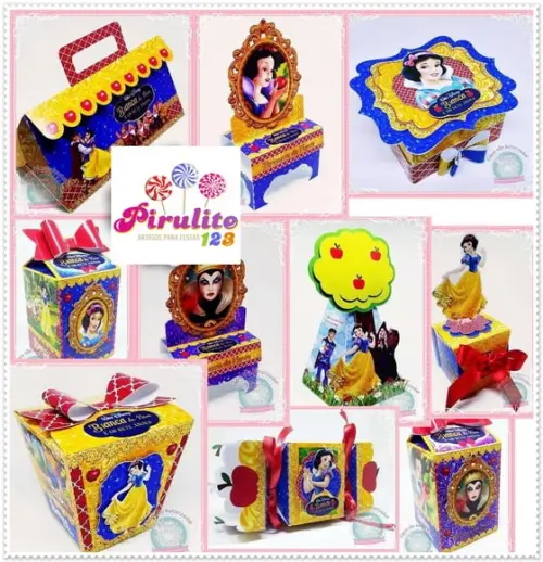 Kit Digital Arquivo Silhouette Festa Branca de Neve Luxo