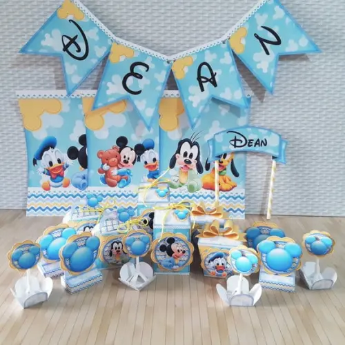Kit Digital Silhouette Turma do Mickey Baby