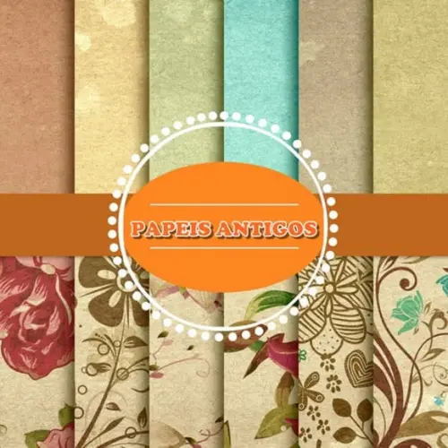 Papeis Digitais Papeis Antigos Floral Luxo