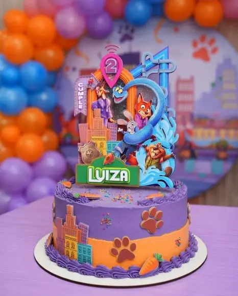 Topo de Bolo Zootopia Arquivo Digital de Corte Studio