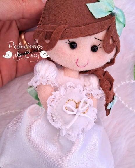 Boneca para convite de daminha de honra