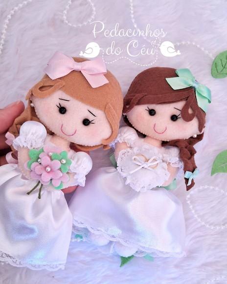 Boneca para convite de daminha de honra