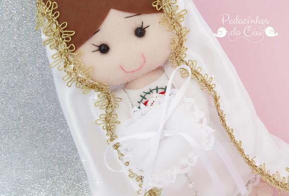 Boneca porta alianças Nossa Senhora de Fátima