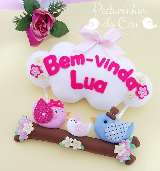 Enfeite de porta Família Passarinho