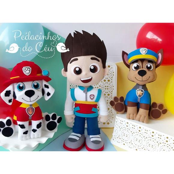 Kit Bonecos para Decoração Patrulha Canina