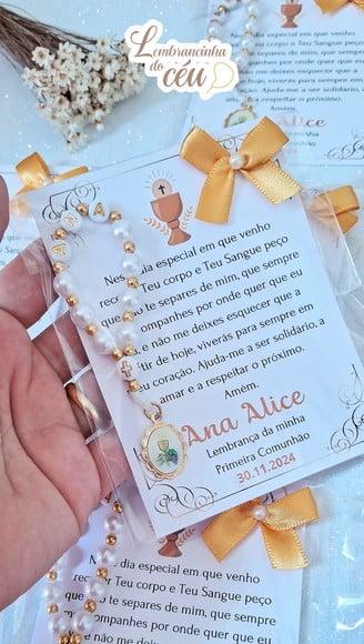 Lembrancinhas Mini Tercinho Primeira Comunhão