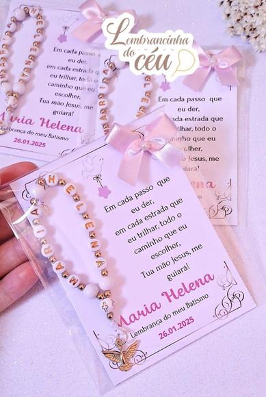 Lembrancinhas para Batismo Personalizadas com 2 Nomes