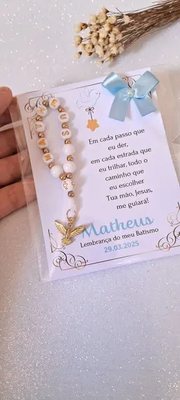 20 Lembrancinhas Batismo com Nome