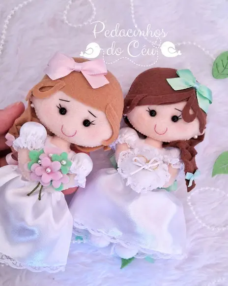 Boneca para convite de daminha de honra