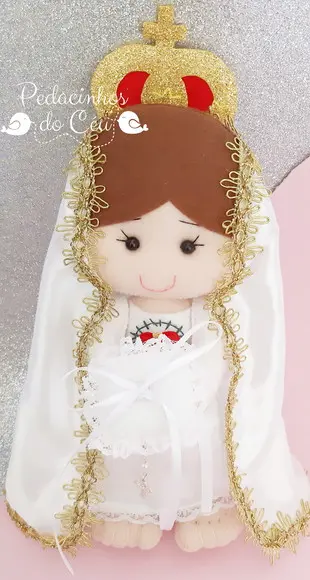 Boneca porta alianças Nossa Senhora de Fátima