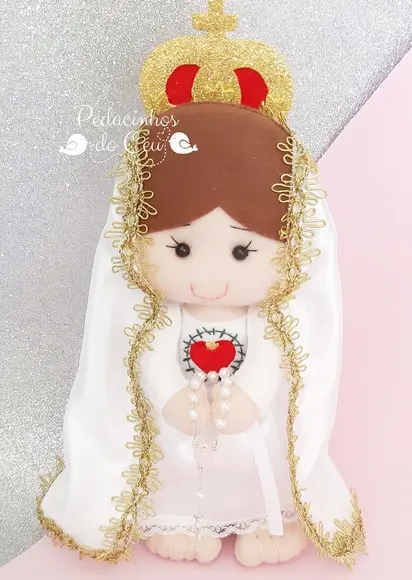 Boneca porta alianças Nossa Senhora de Fátima