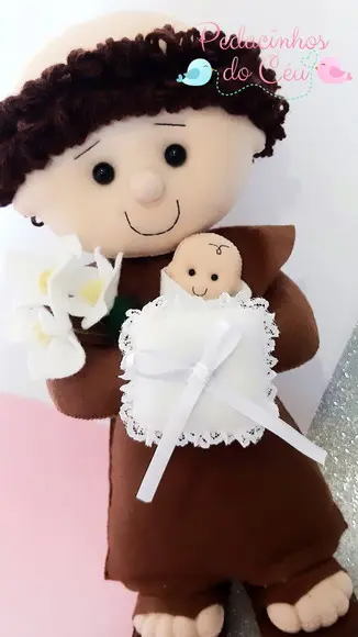 Boneco Santo Antônio porta alianças\