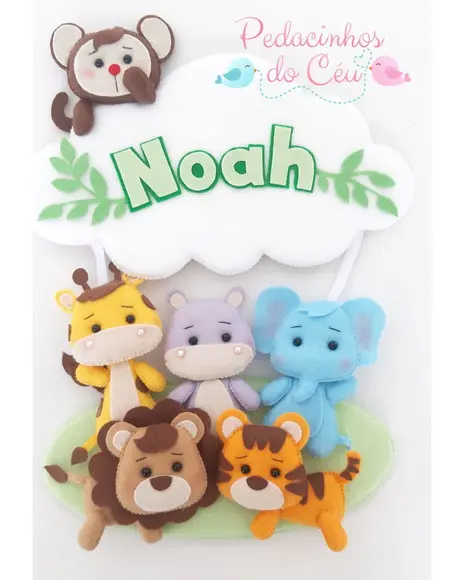 Enfeite de Porta Safari Baby
