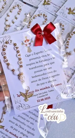 Kit 10 Lembrancinhas de Crisma