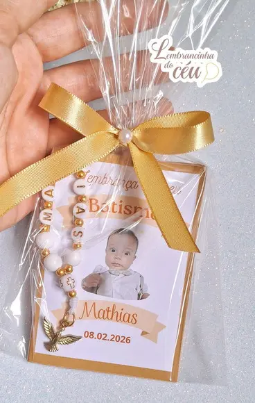 Kit 15 Lembrancinhas Mini Livrinho de Orações + Dezena