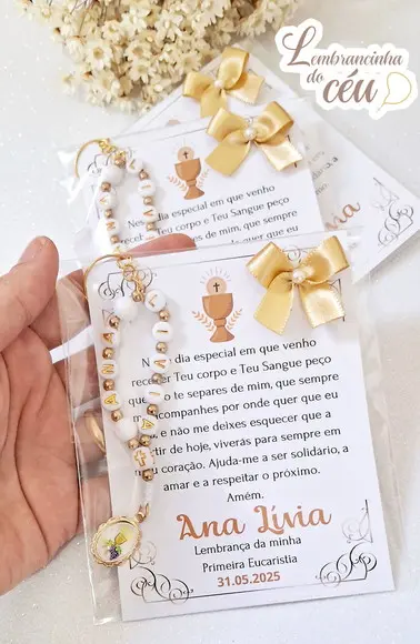 Kit 25 Lembrancinhas de Comunhão