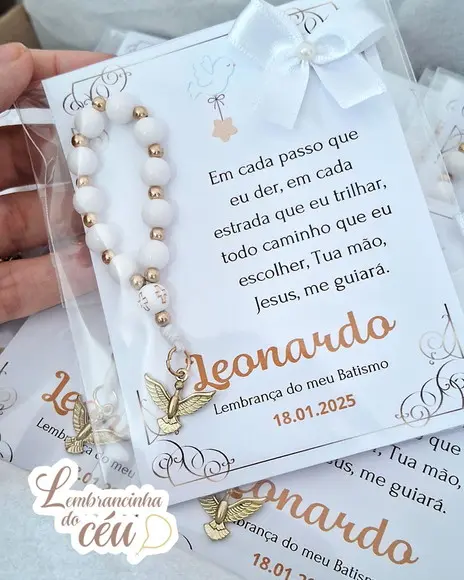 Kit 50 Lembrancinhas de Batismo