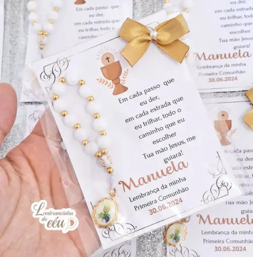 Lembrancinhas Mini Tercinho Primeira Comunhão