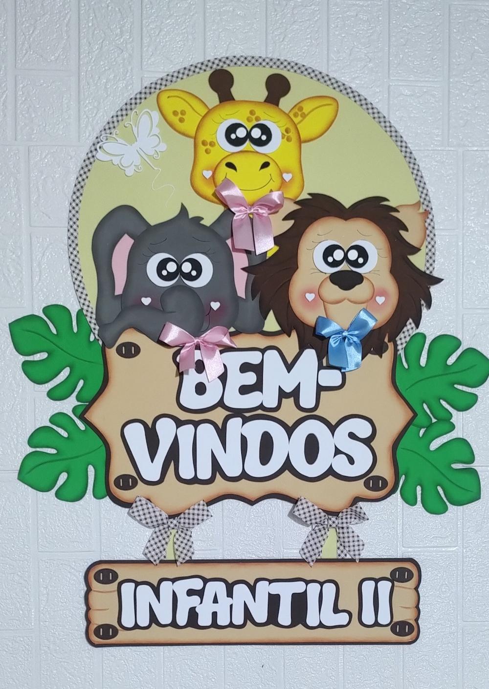 Placa Bem Vindos Safari