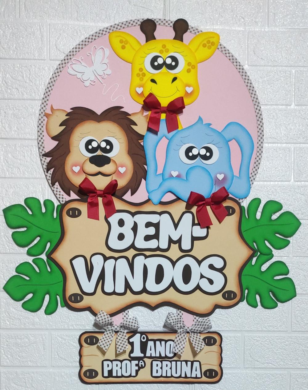 Placa Bem Vindos Safari