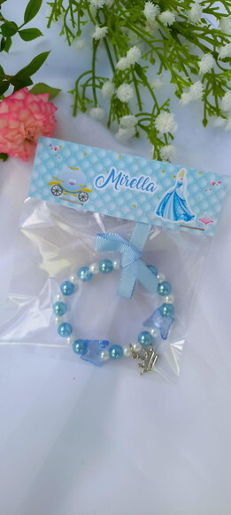 10 Lembrancinhas Pulseira Cinderela Princesas