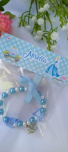10 Lembrancinhas Pulseira Cinderela Princesas