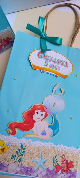 10 Sacolinhas Ariel Pequena Sereia