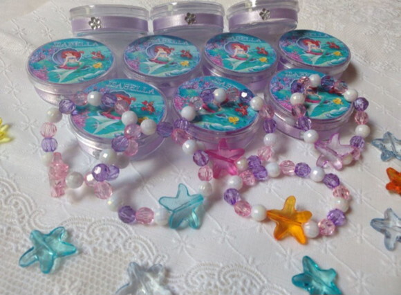 Lembrancinhas Pulseira Ariel Pequena Sereia