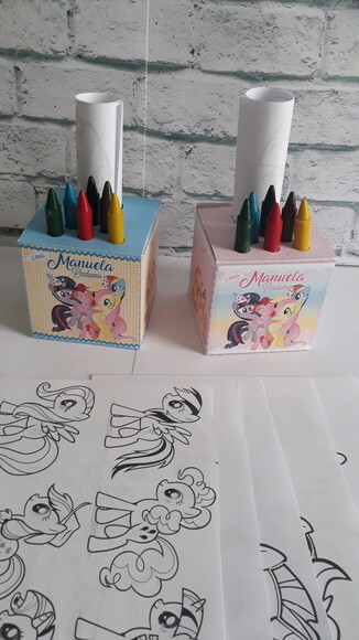 15 Kit Colorir Caixa Cubo