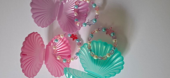 15 Lembrancinhas Pulseira Sereia na Concha Tam. Maior