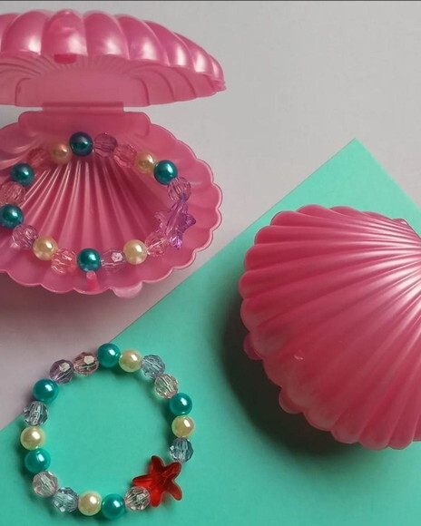 15 Lembrancinhas Pulseira Sereia na Concha Tam. Maior