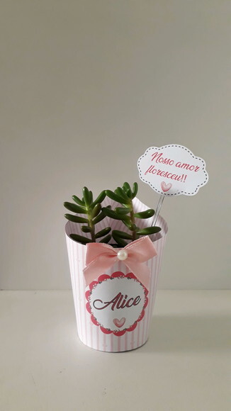 Capinha e Tag para Suculentas