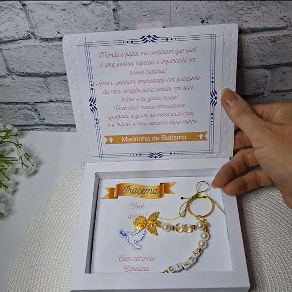 Convite Madrinha/ Padrinho Batismo Consagração Nossa Senhora