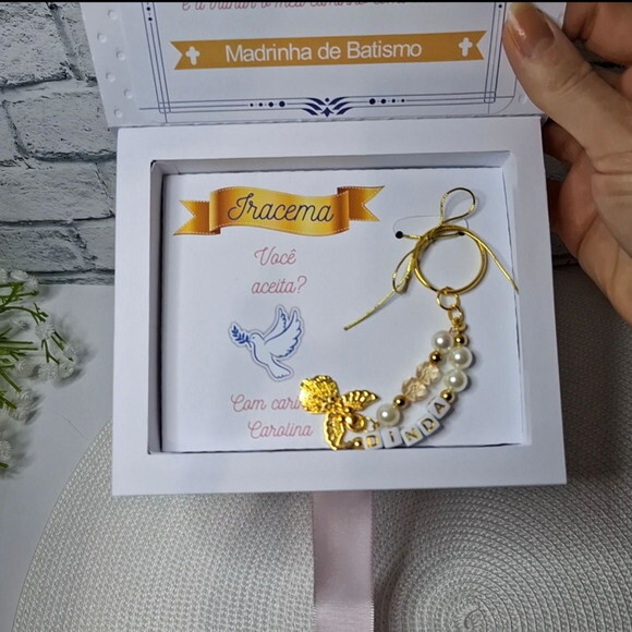 Convite Madrinha/ Padrinho Batismo Consagração Nossa Senhora