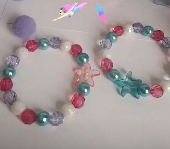 Kit 10 Lembrancinha Pulseira Sereia na Concha