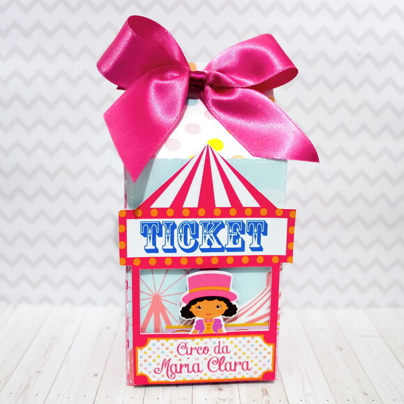Kit 30 itens Circo Rosa Menina