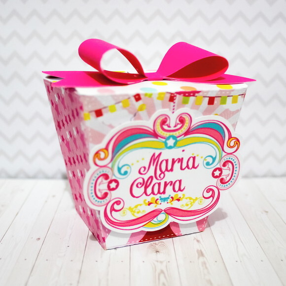 Kit 30 itens Circo Rosa Menina