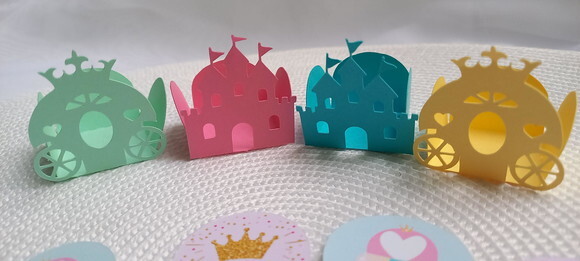Kit 30 Itens Forminhas e Topper Princesa Castelo Encantado