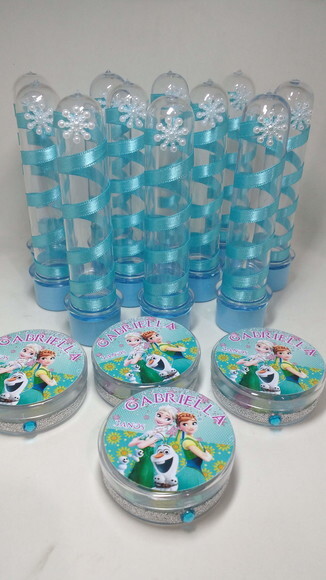 Lembrancinha Frozen Aniversario Pulseira Tubete