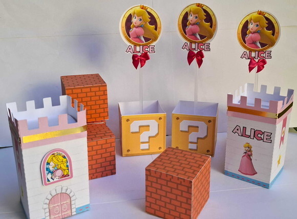 Kit Aniversário Decoração Princesa Peach Mario Bross