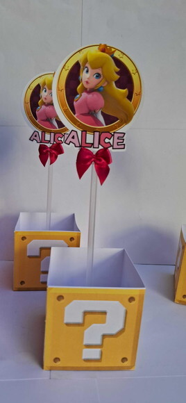 Kit Aniversário Decoração Princesa Peach Mario Bross