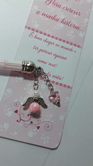 Lápis Personalizado Pingente Lembrancinha de Nascimento