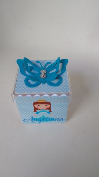 Lembrancinha Cinderela Caixa + Pulseira