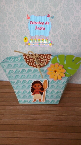 Lembrancinha Moana Pulseira+ Bolsinha