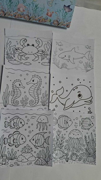 Mini Maletinha Kit de Colorir Fundo do Mar Sereia